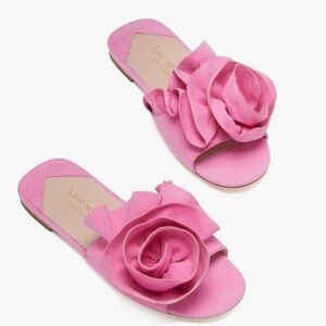 KATE SPADE NY NIB Pink Flourish Flower
Embellished Sandals size 6